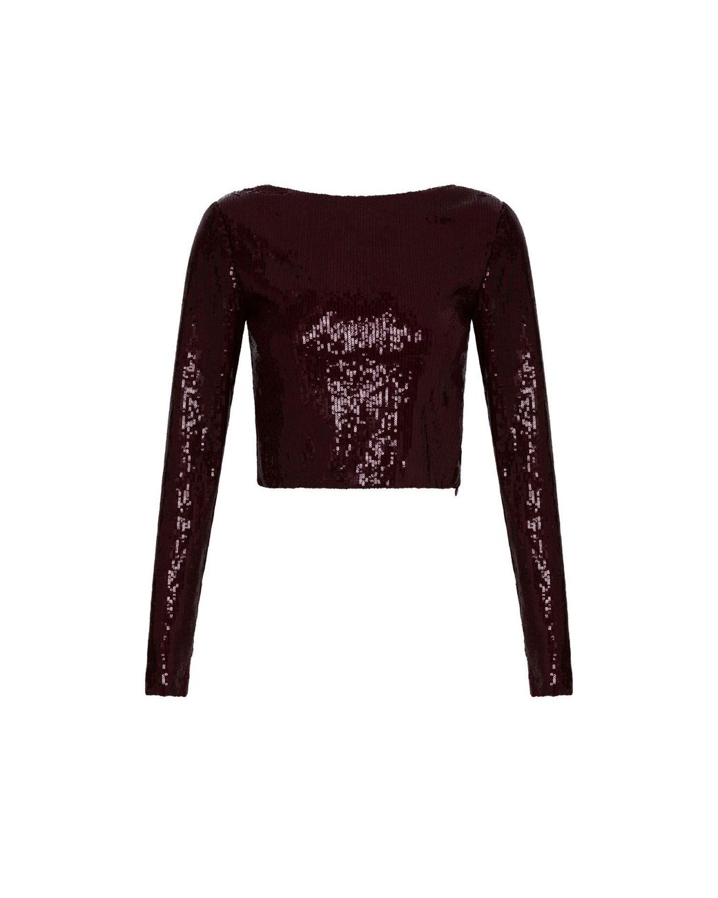 Thisisu Collection Red Sylvie Sequin Crop Top