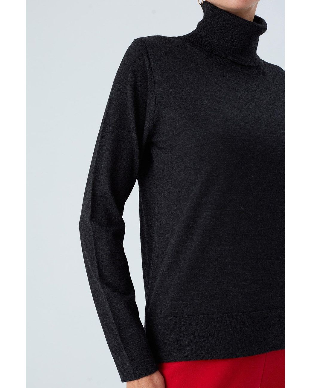 Peraluna Black Valeria Fine Turtleneck Pullover