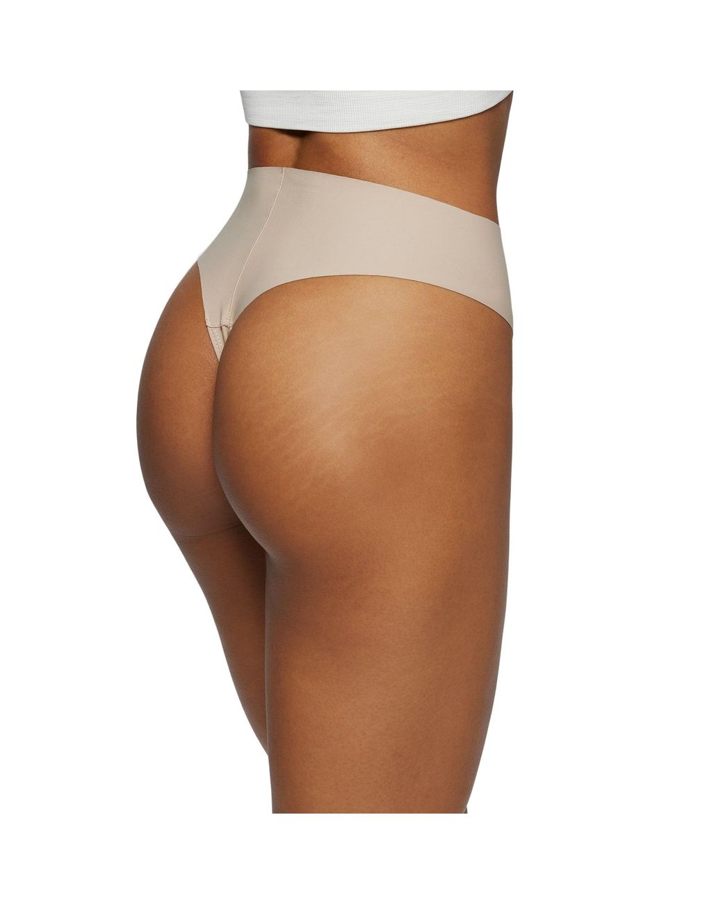 JIV ATHLETICS Gray High Rise Thong