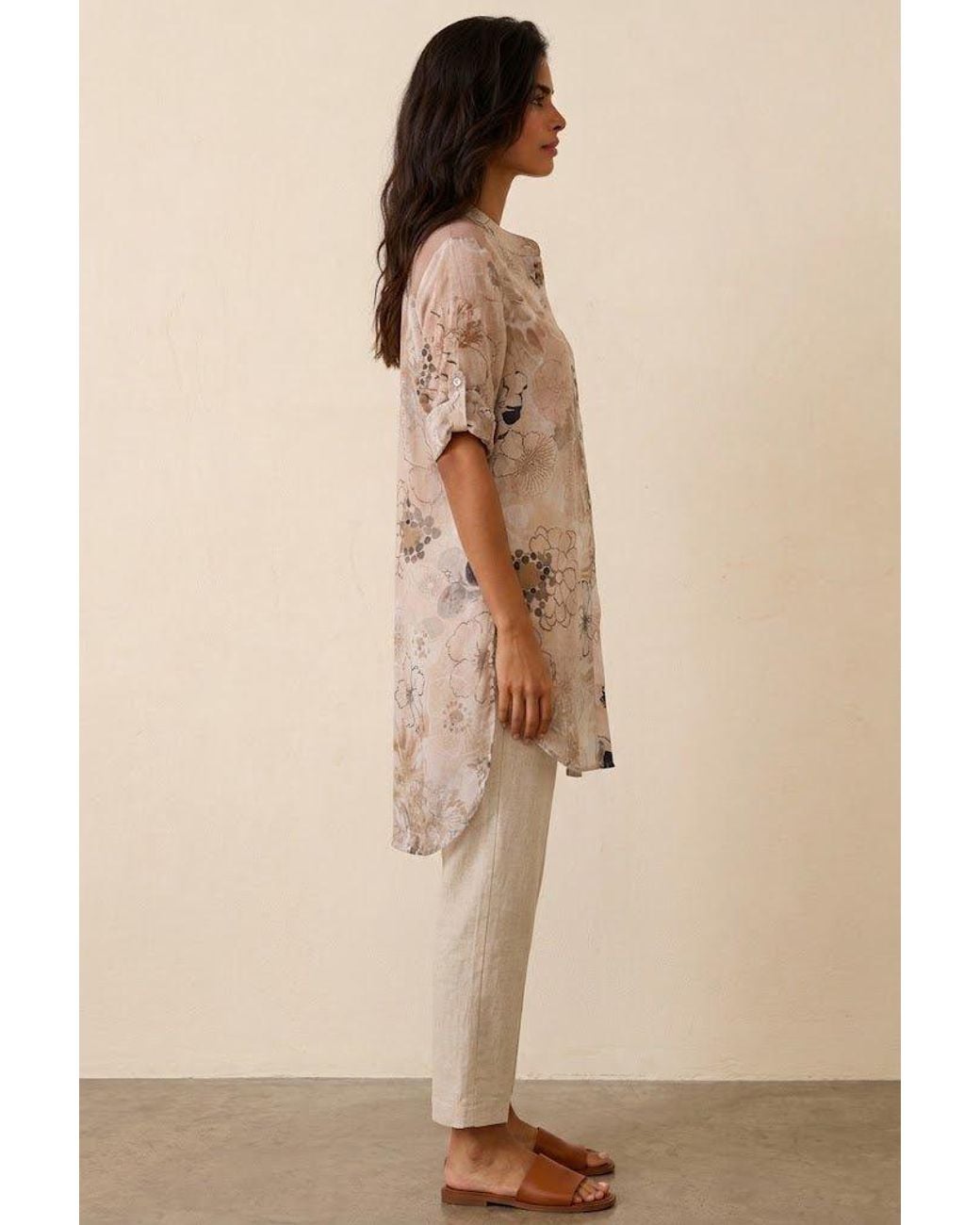 Conquista Natural Botanical Breeze Longline Shirt