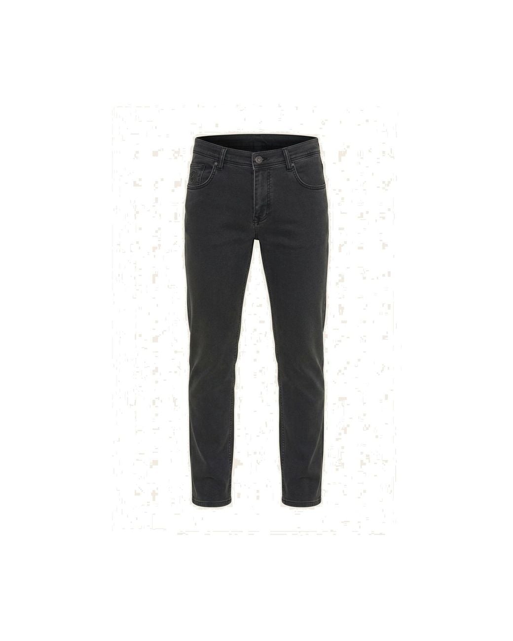 Ron Tomson Black Super Soft 5-Pocket Style Pants for men