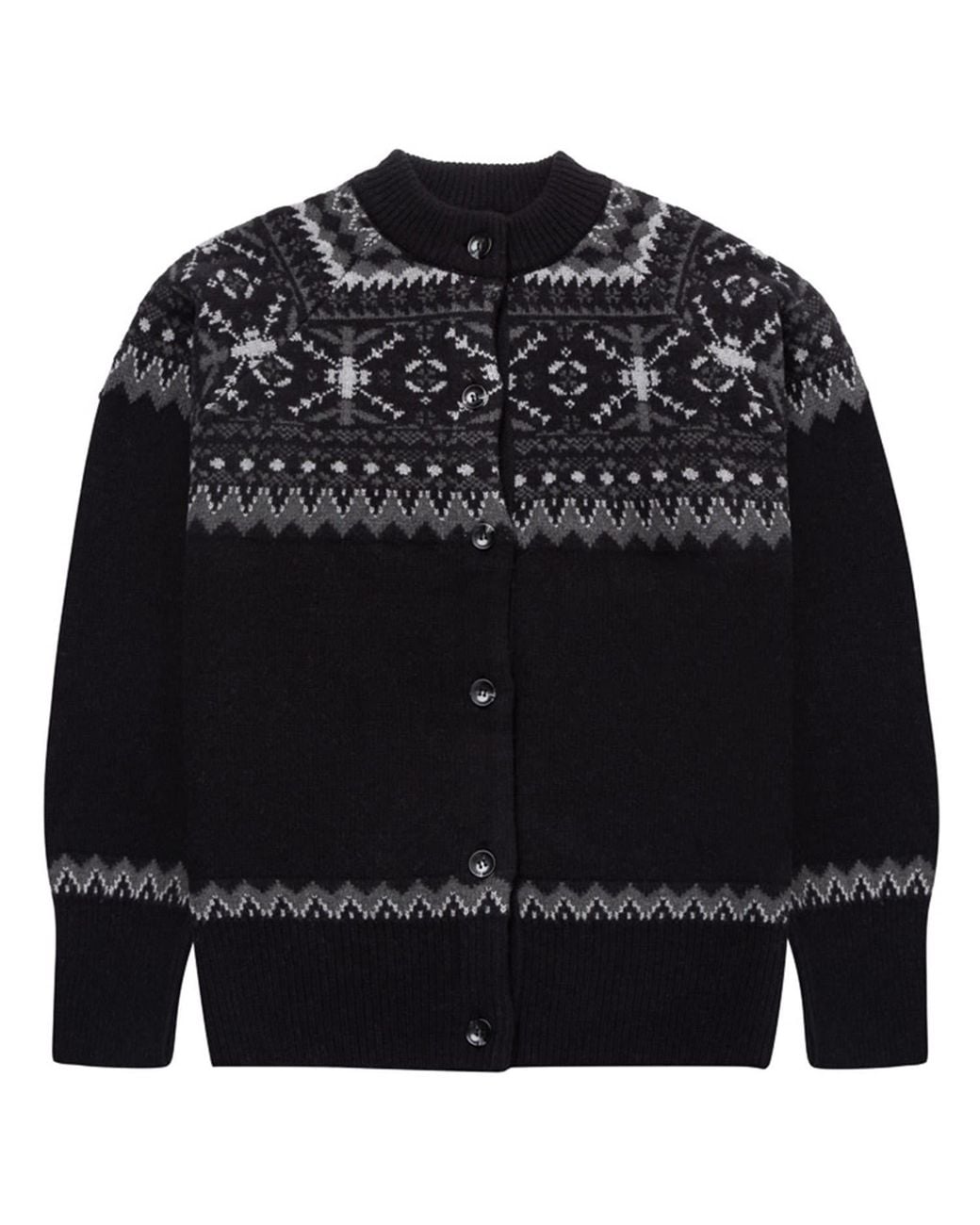 Peraluna Black Aisling O-Neck Cardigan
