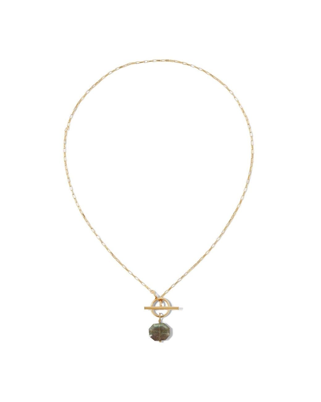 Heather Hawkins Jewelry Metallic Stop And Stare Toggle Front Clasp Necklace