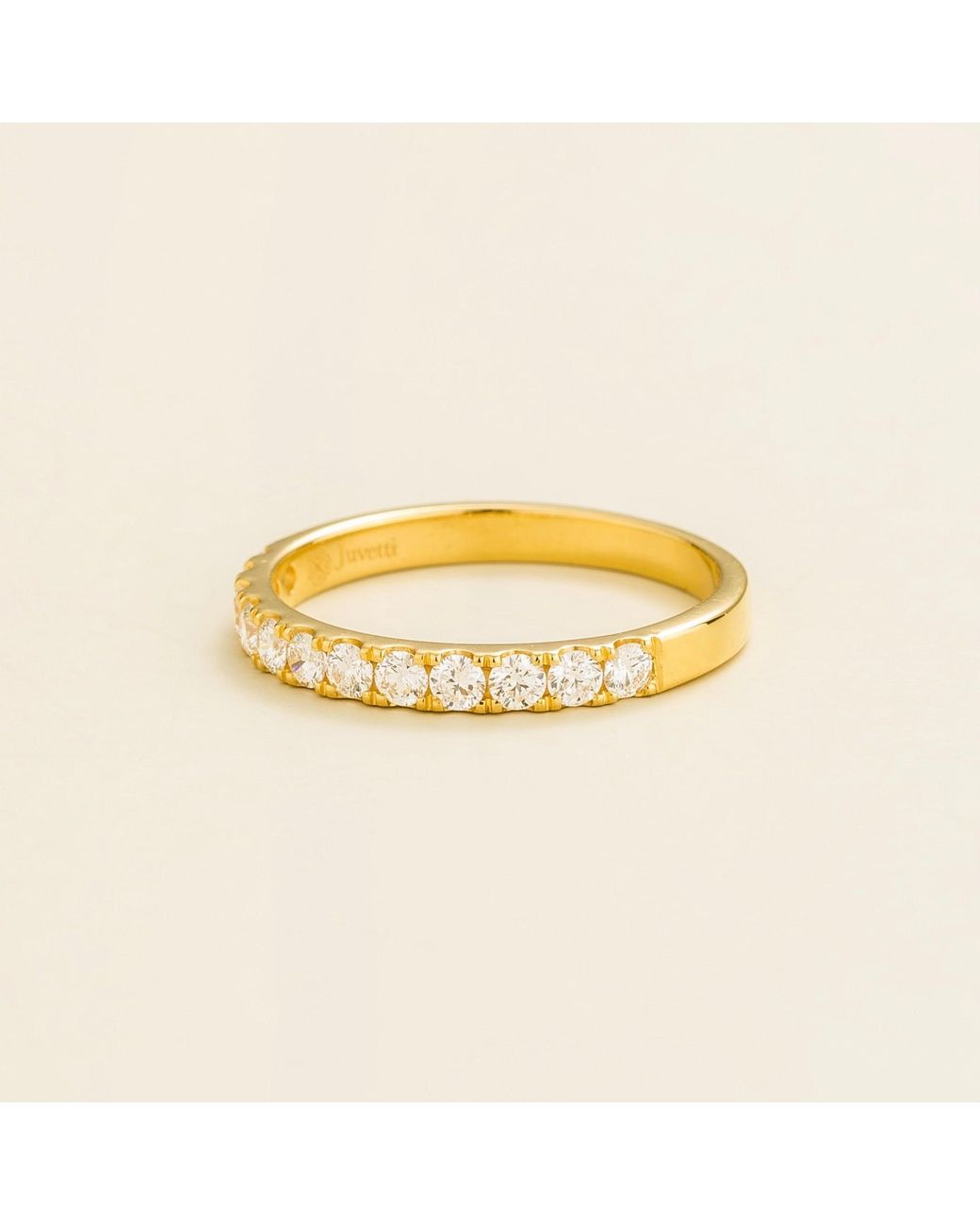 Juvetti Metallic Salto Diamond Half Eternity Ring