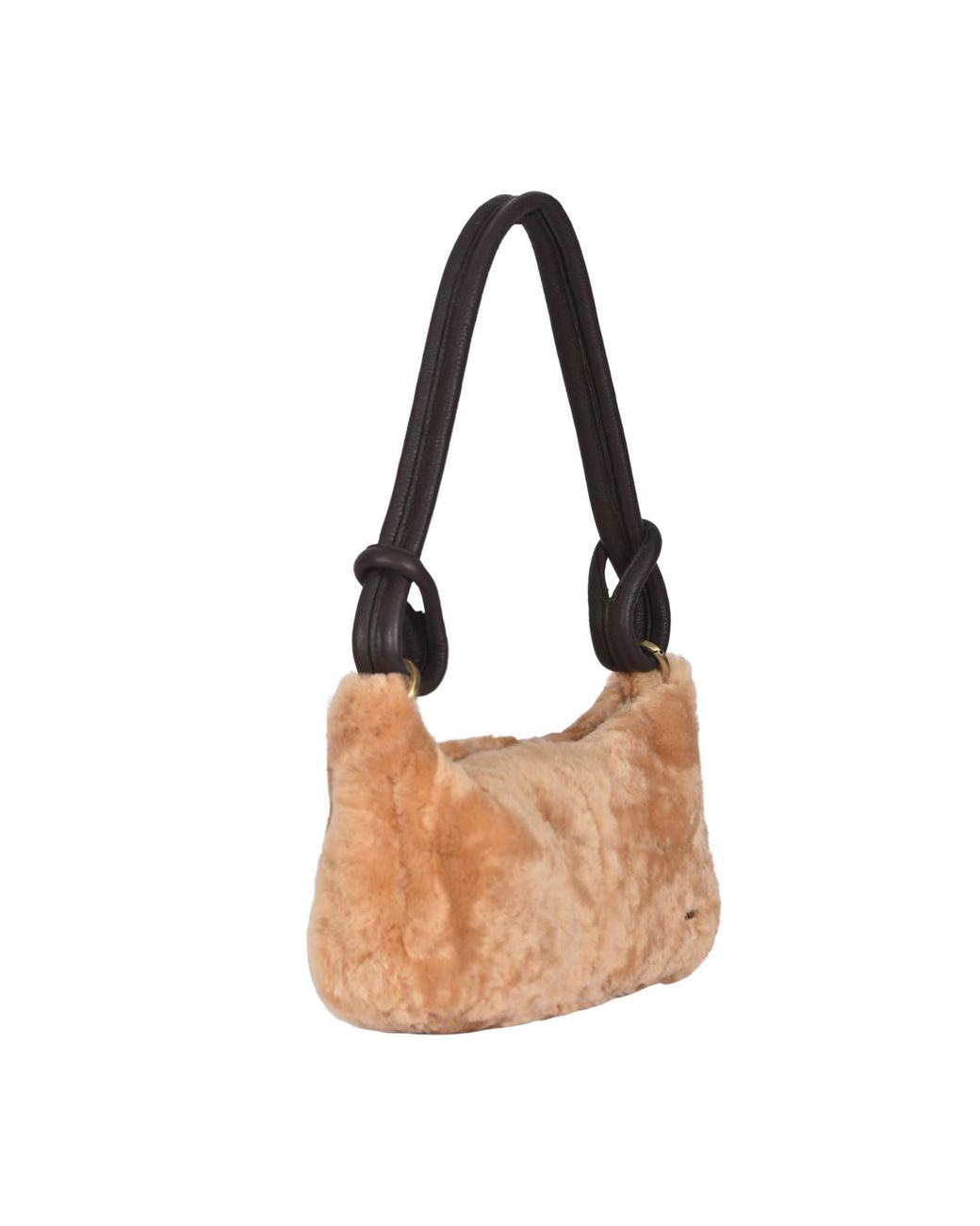 Owen Barry Brown Neutrals Shoulder Bag Devoran Sheepskin Honey Tan