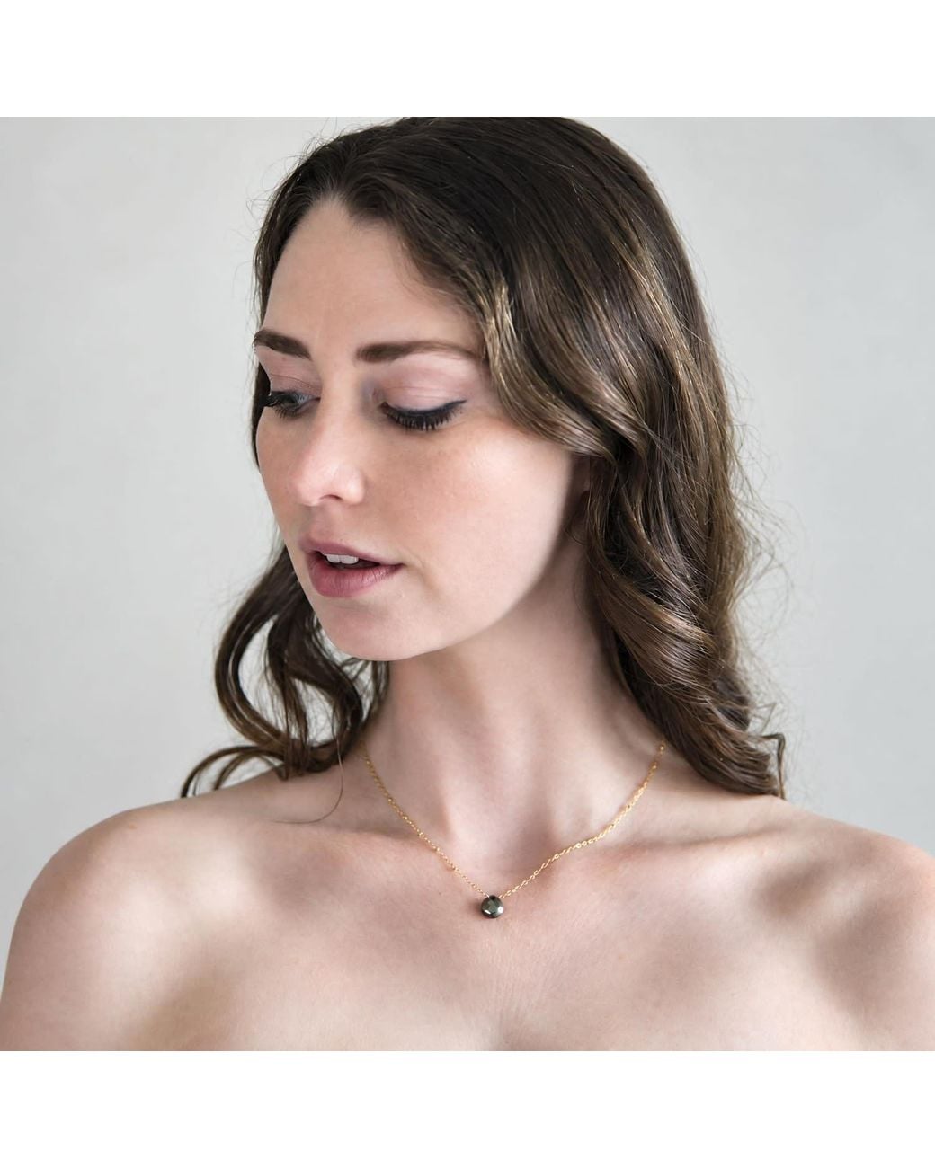 Heather Hawkins Jewelry Metallic Large Satellite Heart Shaped Gemstone Layering Necklace