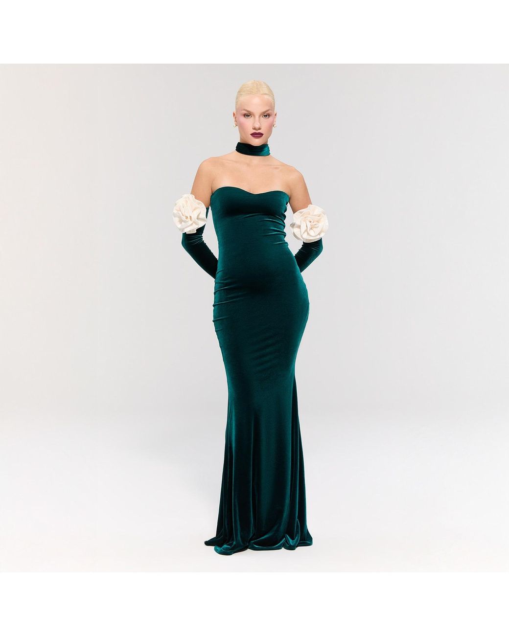 Nur Karaata Black Versailles Rose Gown