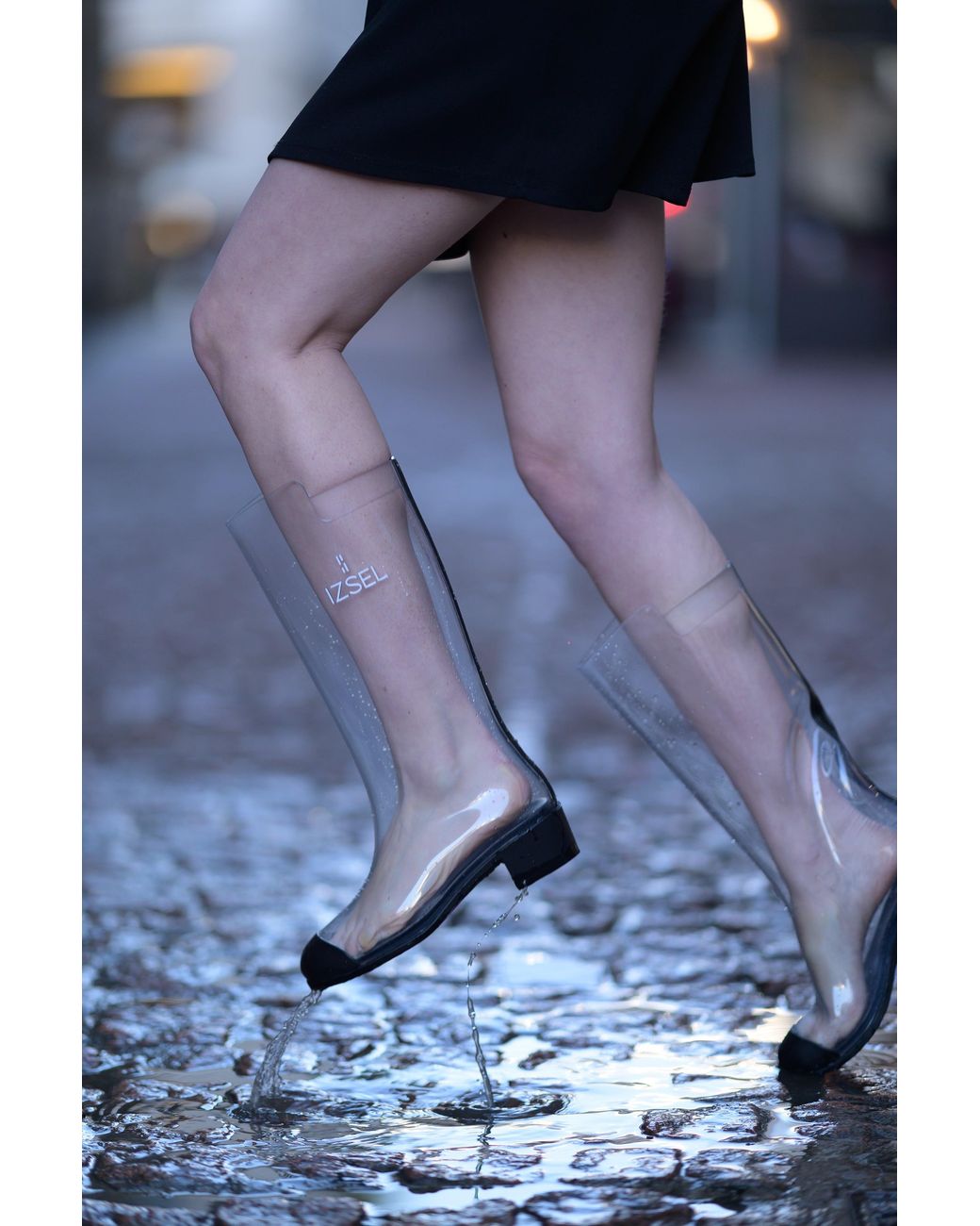 Izsel White Cristallo Rain Boot