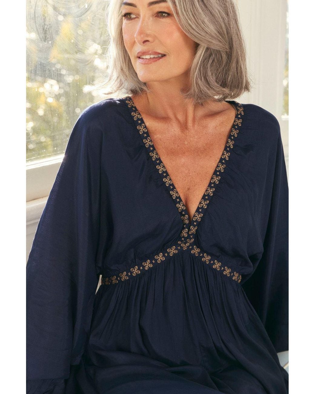 Adrift Clothing Blue Margot Billow Dress