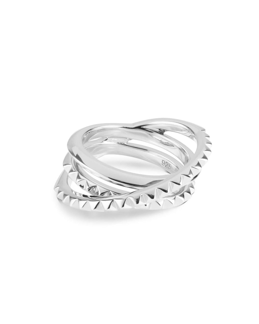 Kasun Metallic Entwined Serpent Ring