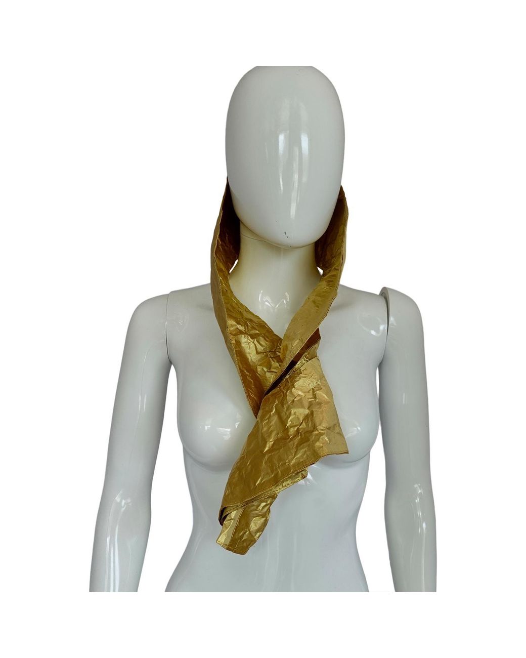 Romer Millinery Green Metallic Silk Circular Collar