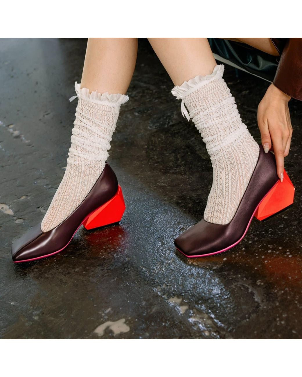 United Nude Red Ricky Poma Mid