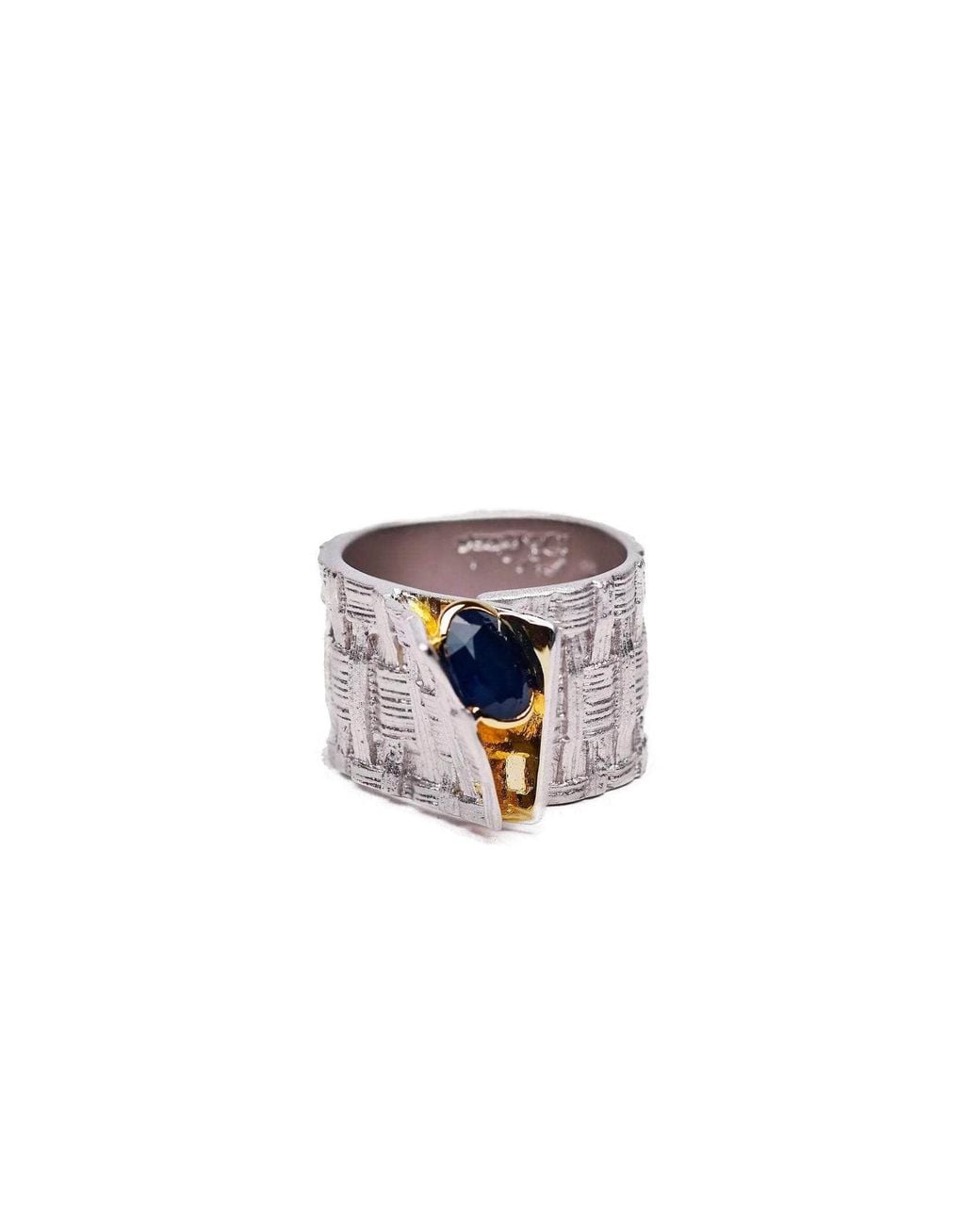 German Kabirski Metallic Accalia Ring With Sapphire