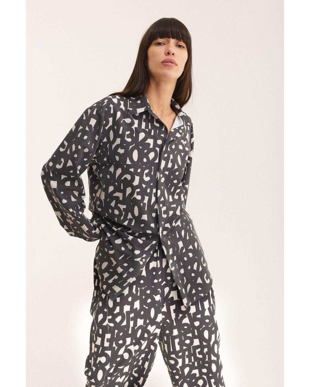 mysimplicated Multicolor Long Sleeve Shirt With Numbers Design