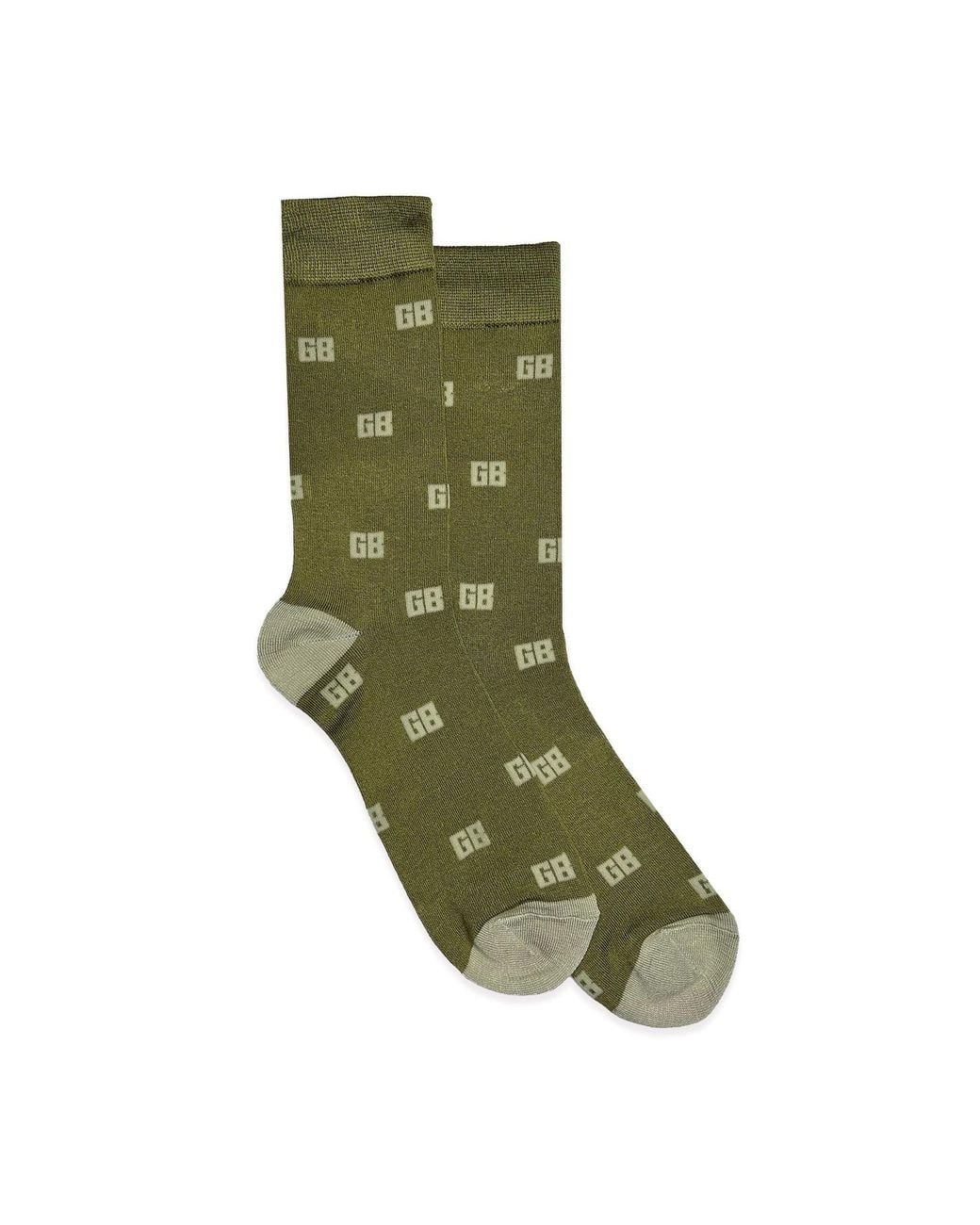 Gresham Blake Red Monogram Bamboo Sock Box Set for men