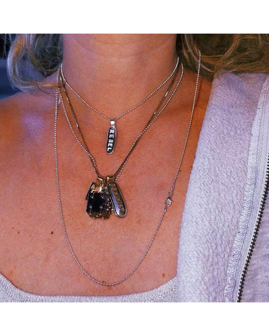 The Lila Lobster Metallic Rebel Charm