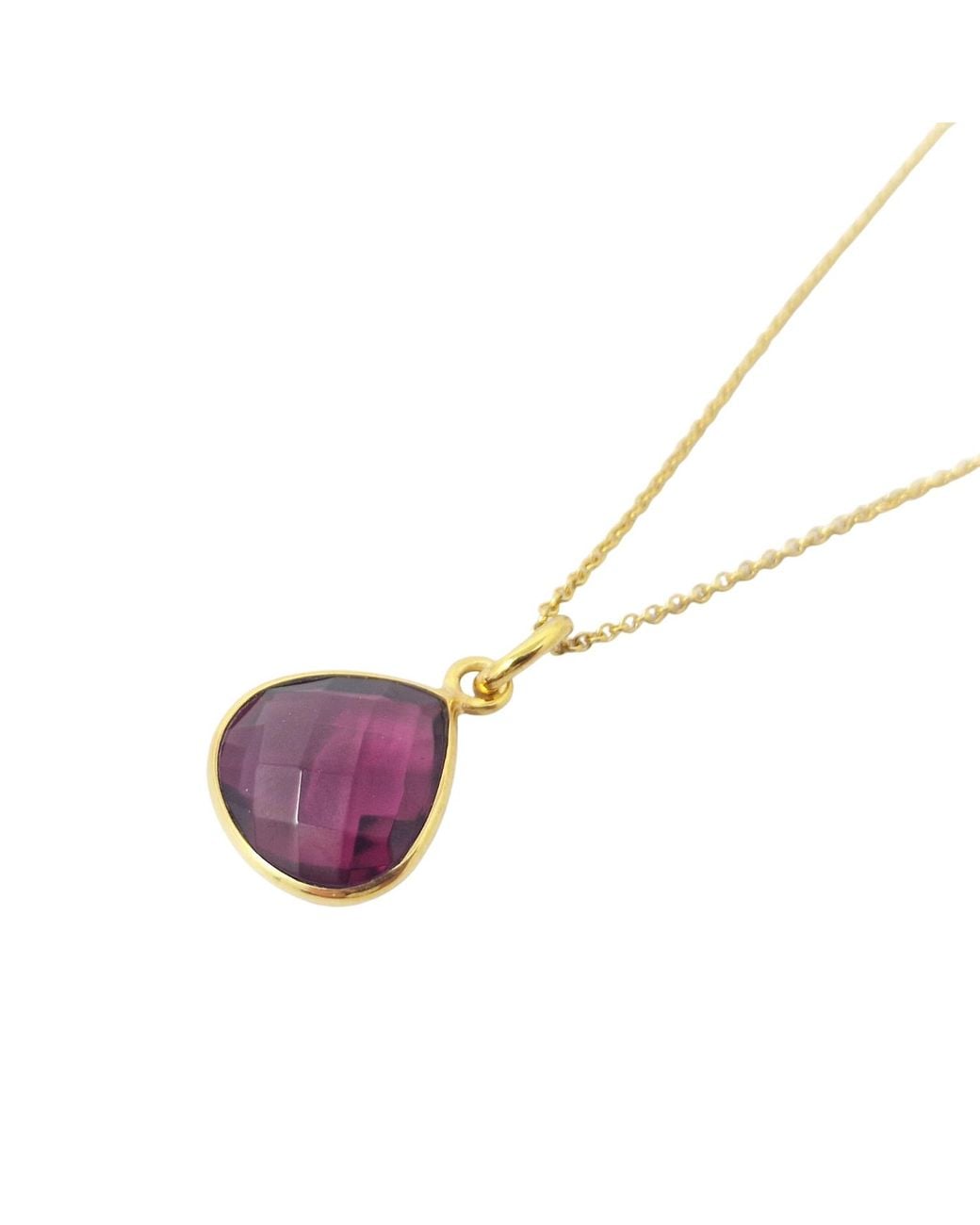 Sophelia Purple Tourmaline October Birthstone Plated Necklace