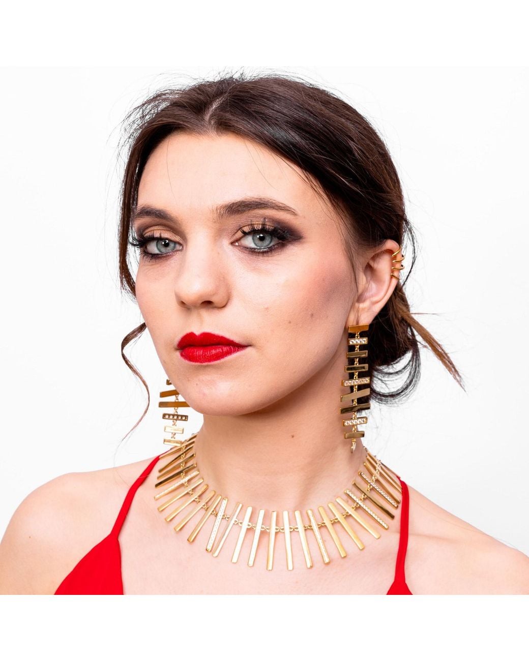 Lucy Quartermaine Metallic Wind Chime Earrings