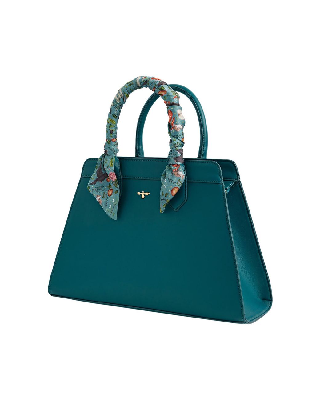 Fable England Blue Printed Vegan Leather Tote Bag