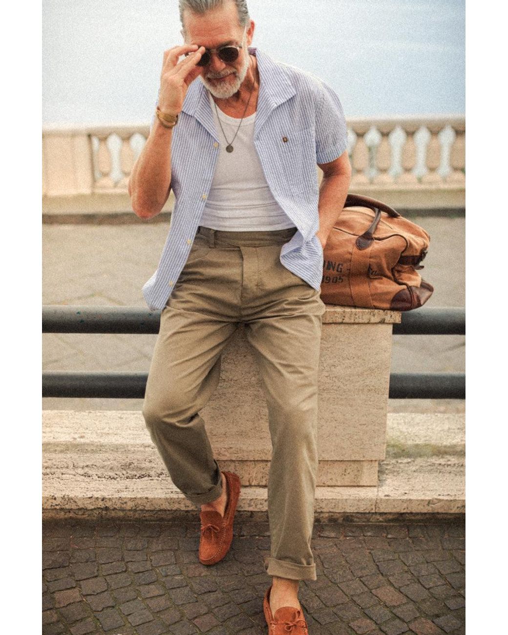 &SONS Trading Co Natural Neutrals Verona Drill Pant Khaki for men