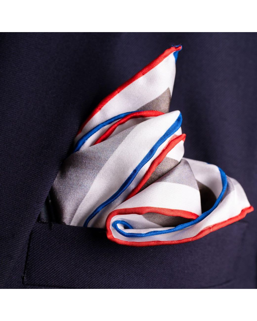Otway & Orford Gray Put Your Foot Down Classic Cars Silk Pocket Square. Full-Size for men