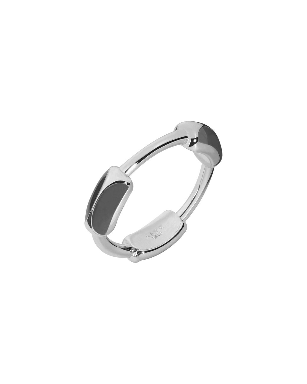 Arte Madrid Metallic Toggle Sculpted Dome Ring