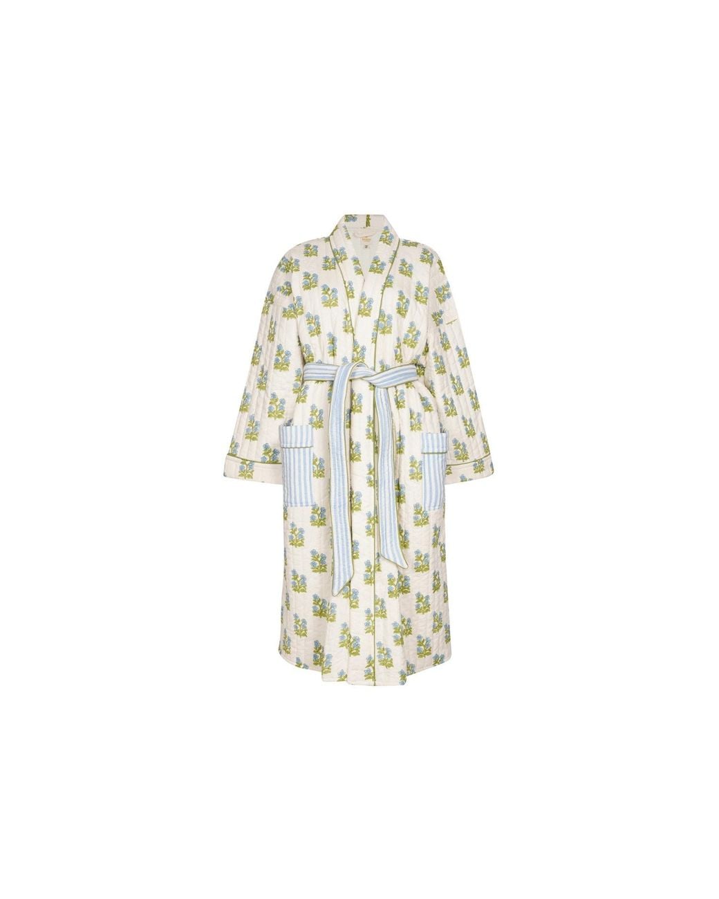 Mooch Cotswolds Metallic Quilted Luxury Cotton Dressing Gown Robe