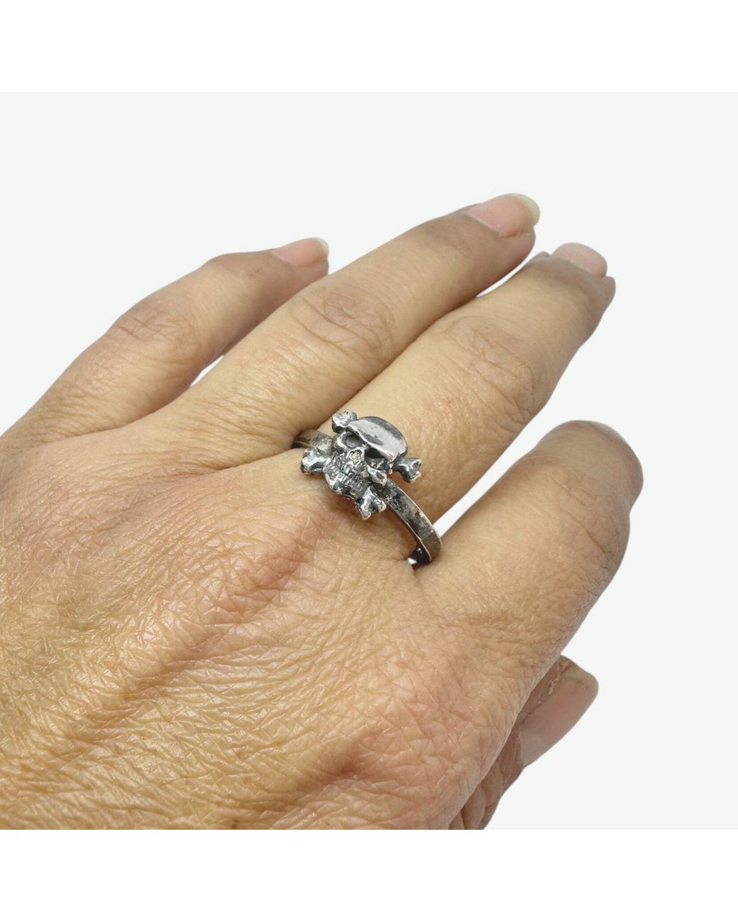 Tg-Jewellery by Tamara Gervasio Green Skull Band Ring – Handcrafted Sterling, Recycled for men