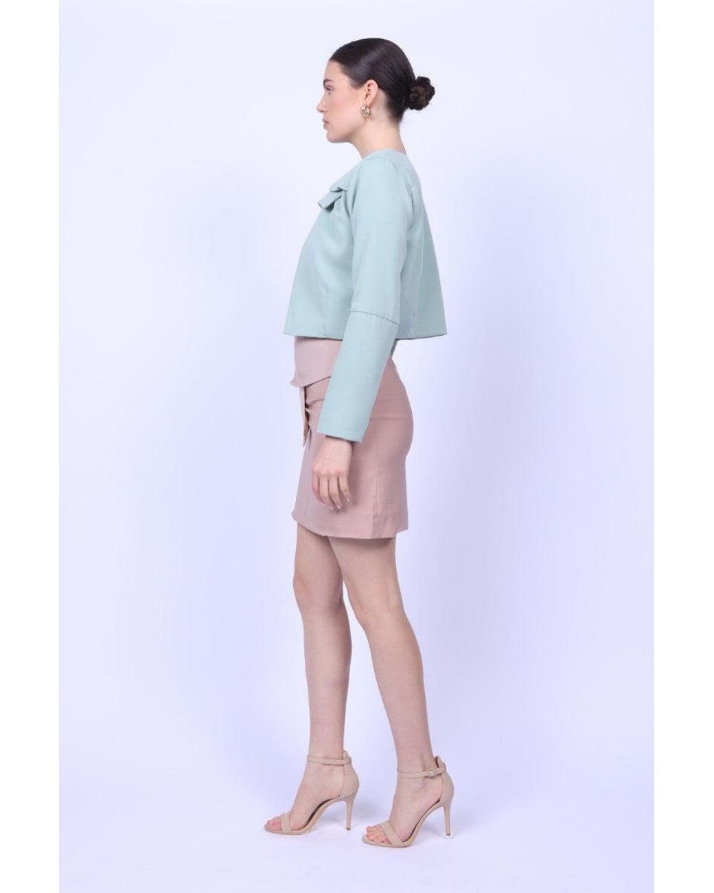 Mary Dickow Pink Farida Skirt-Latte