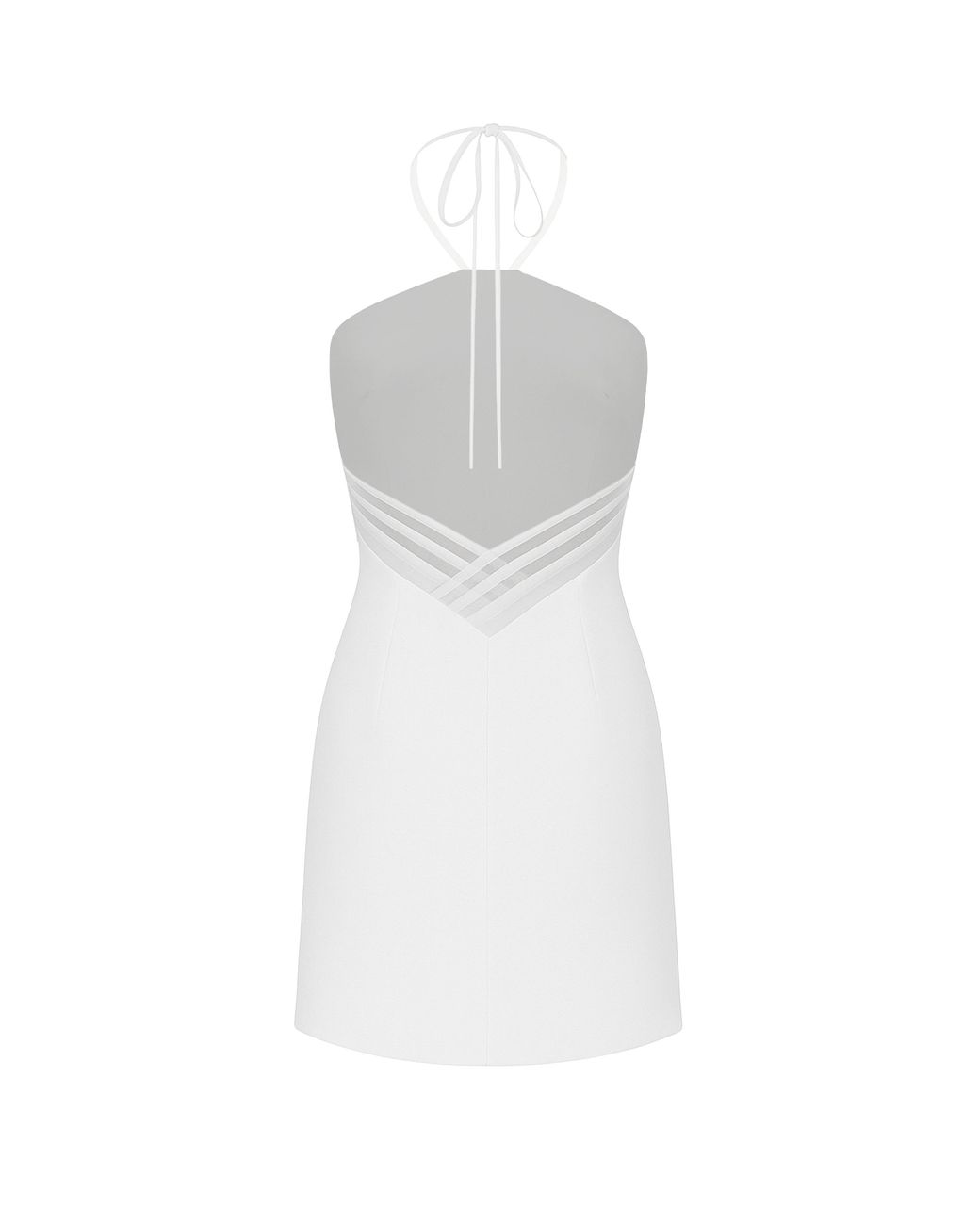 NAZLI CEREN White Violette Mini Crepe Dress