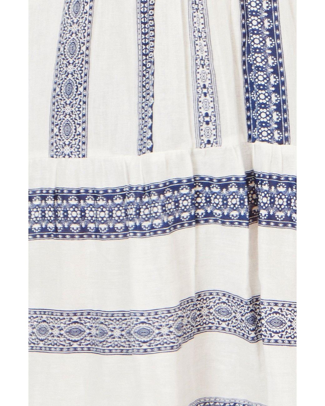 Yumi' Blue Cotton Stripe Tunic