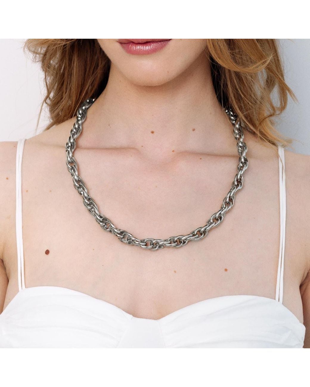 Caramel Vintage Jewellery Metallic Vintage Plated Loop De Loop Chain