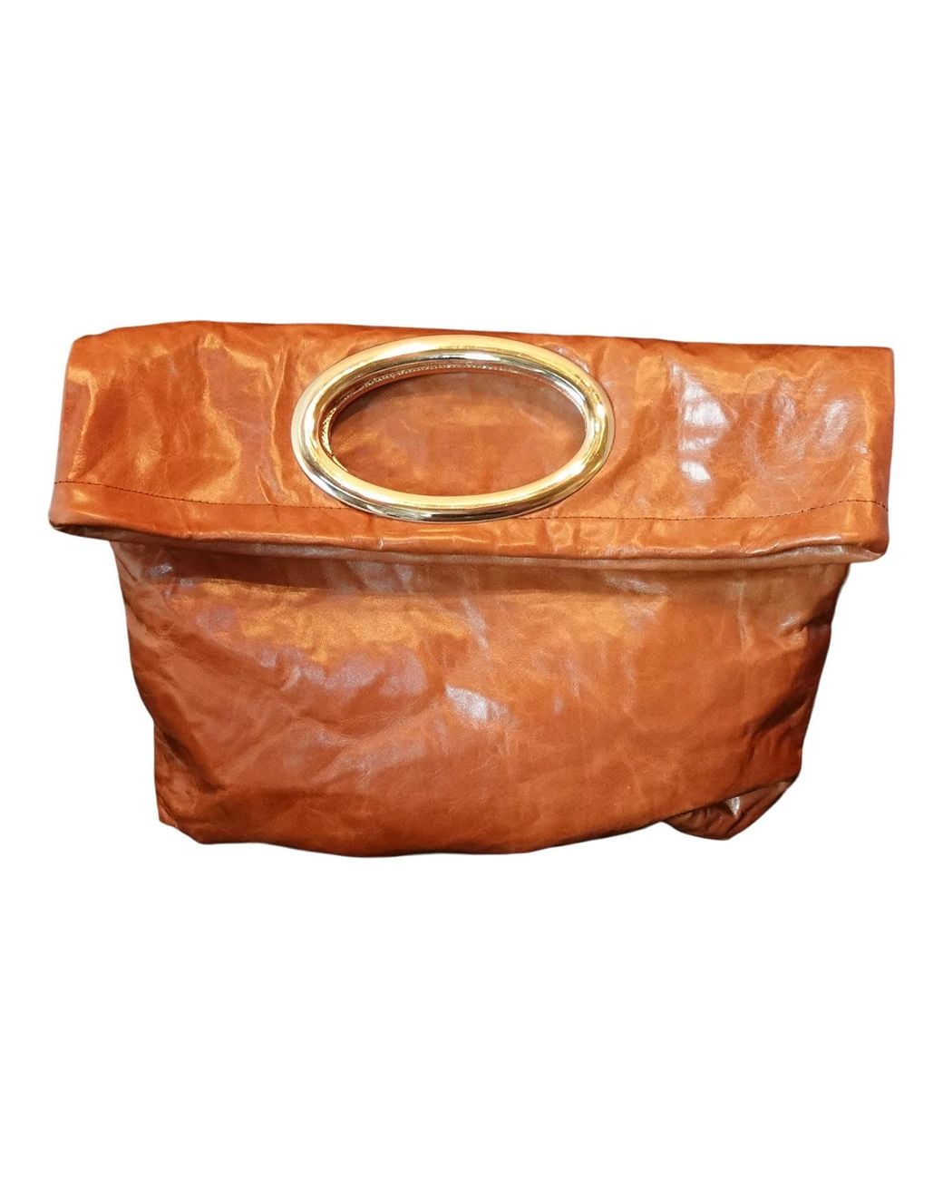 Romer Millinery Orange Morphy Moldable Clutch Bag Leather With Handle