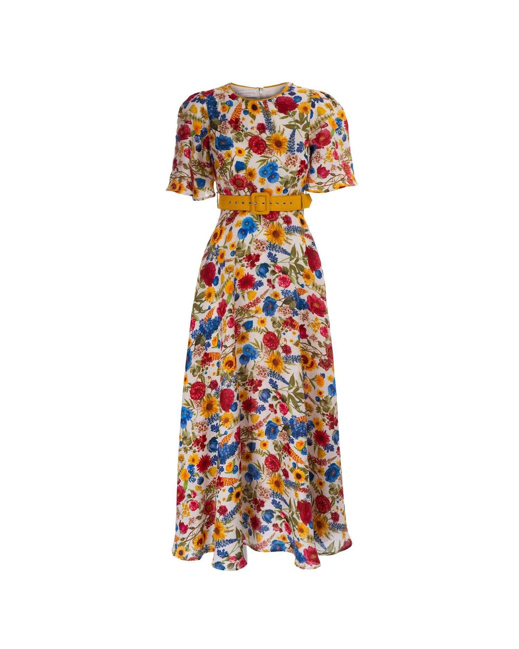 Sofia Tsereteli Orange Blossom Garden Linen Dress
