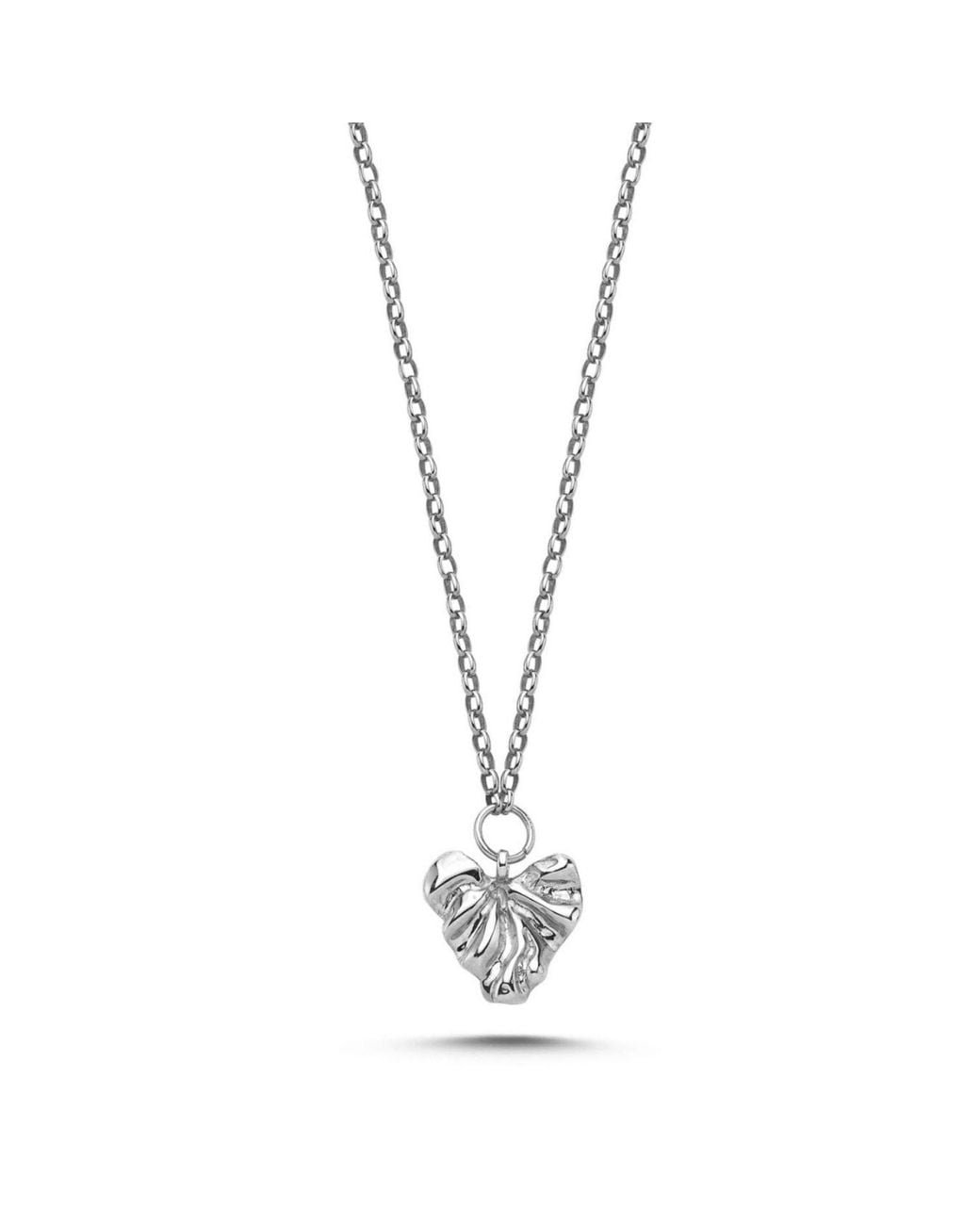 LINYA JEWELLERY Metallic Tesa Heart Necklace