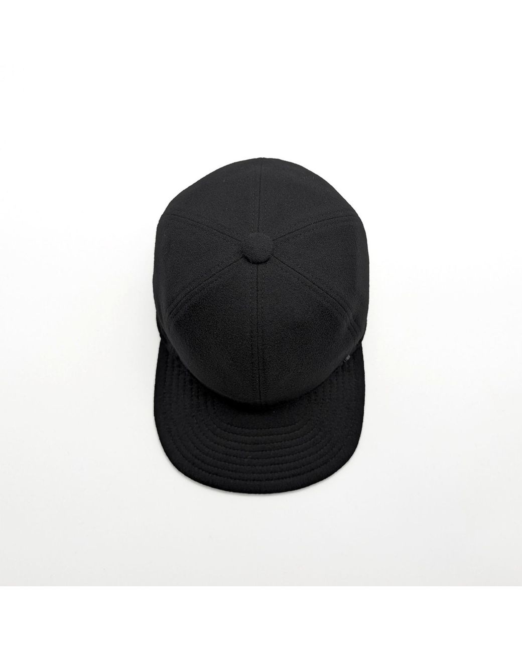 DORIA 1905 Black Cashmere Rolling Baseball Cap for men