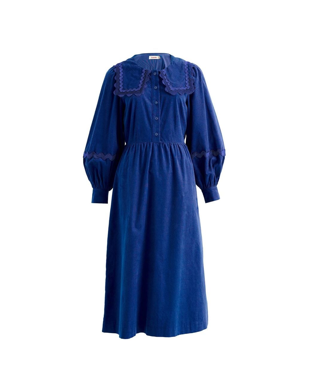 blue drop waist mini dress Blue Maxi Dress Tiered Ric Rac