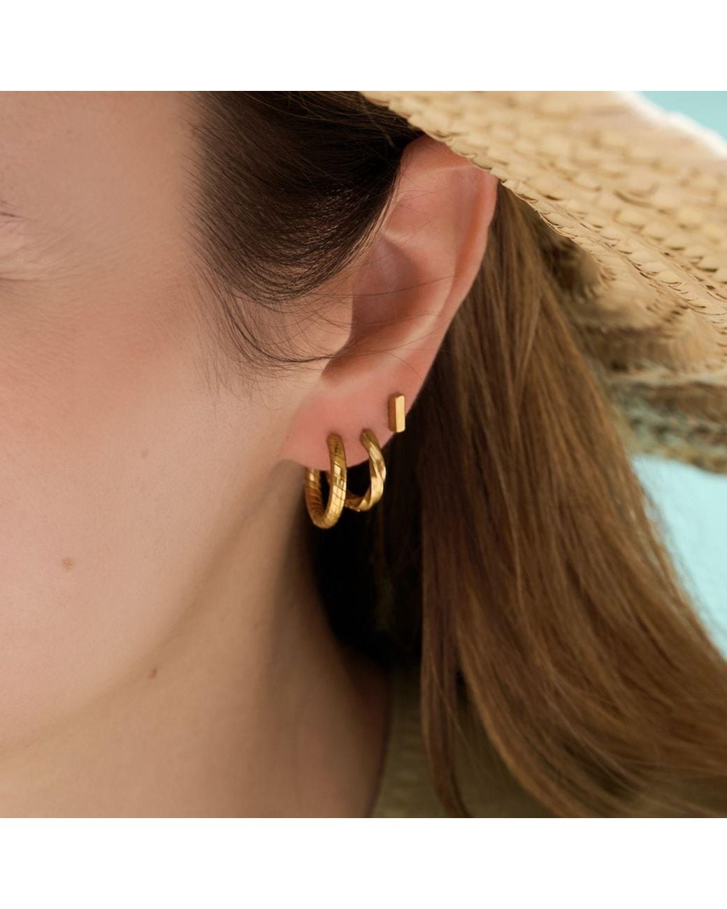 A Weathered Penny Metallic Bay Hoops