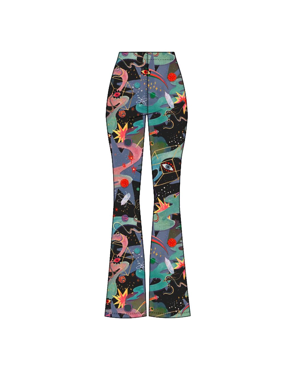 Pitaya Yoga Blue Door Of The Cosmos Flared Pants