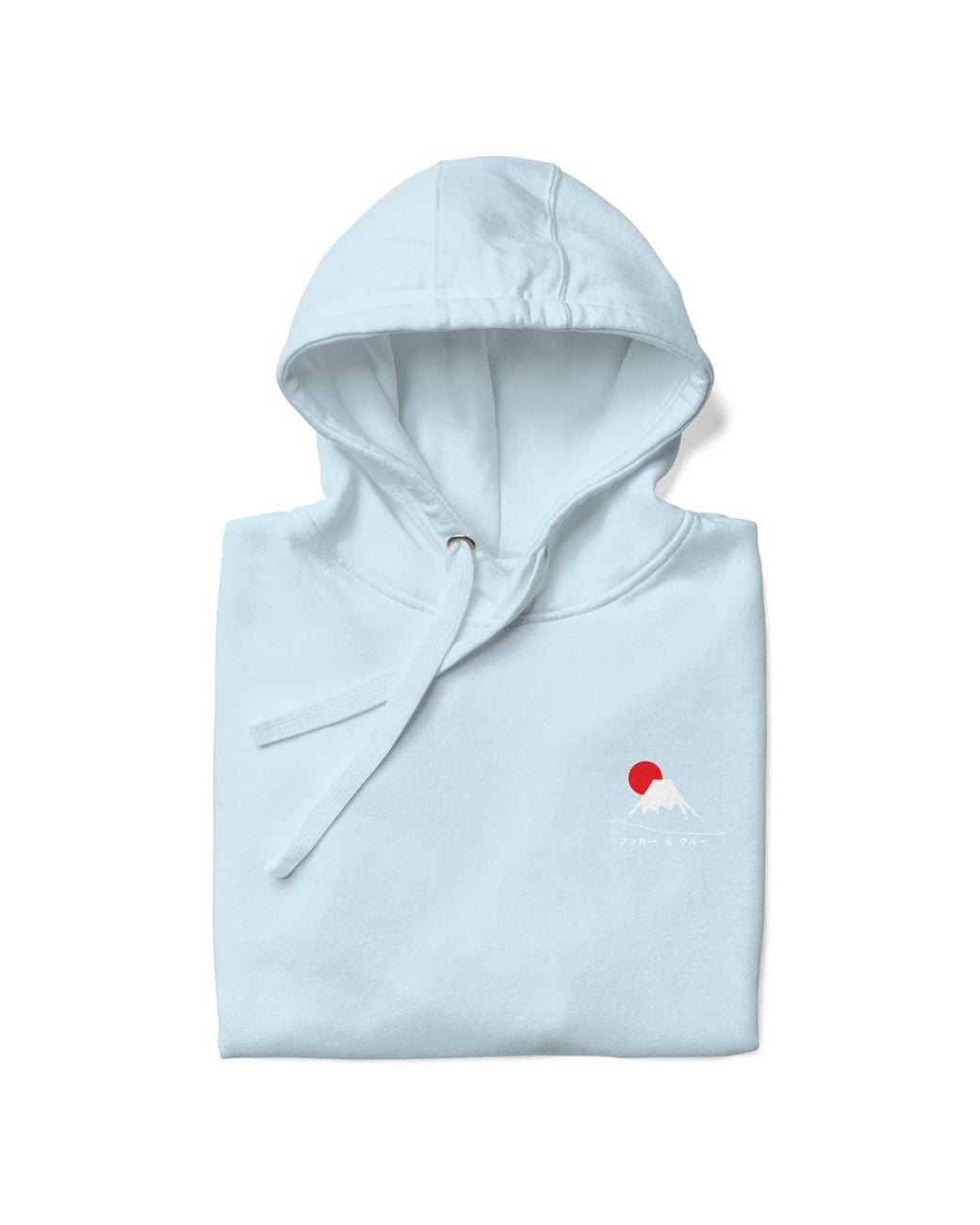 Anchor and Crew Blue Sky Mount Fuji Landmark Cotton Blend Hoodie