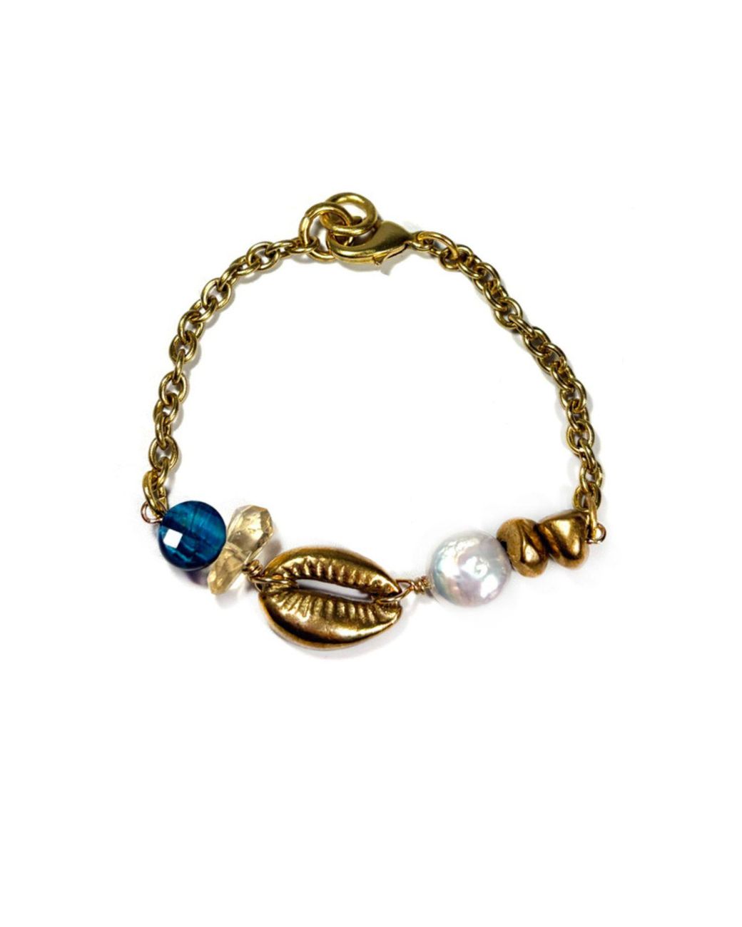 Rachel Nathan Metallic Remix Meridian: Cowrie Shell Bracelet