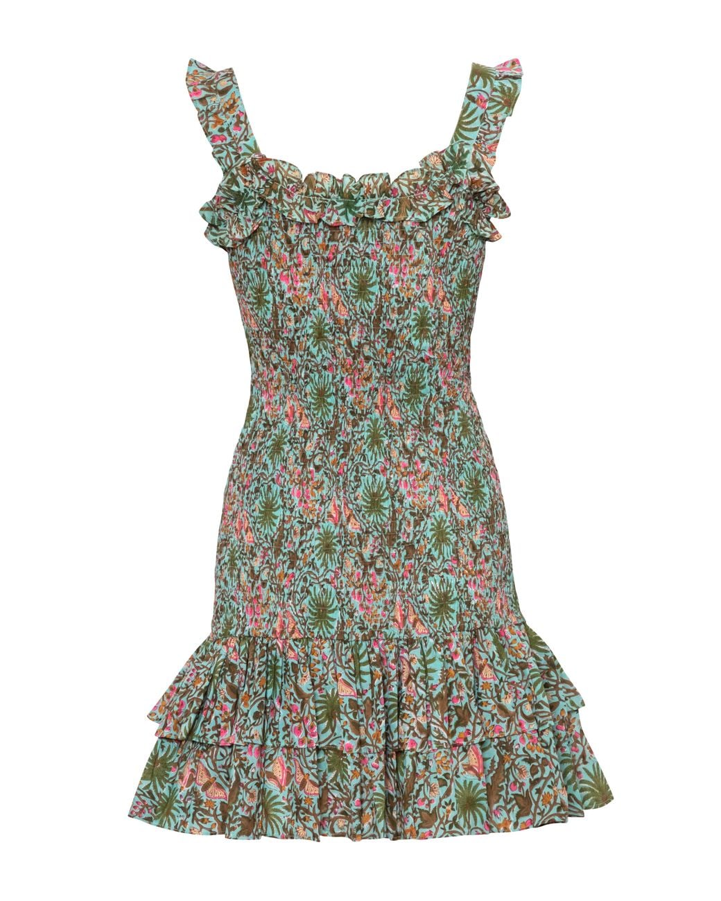 Carolina Benoit Green Mini Palm Springs Dress