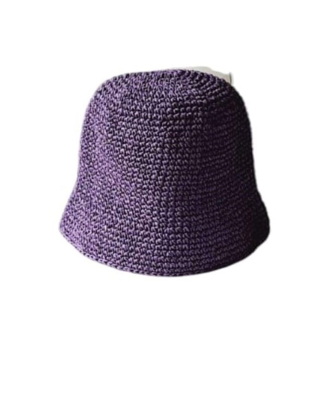 Springmoonatelier Blue Handmade Raffia Hat