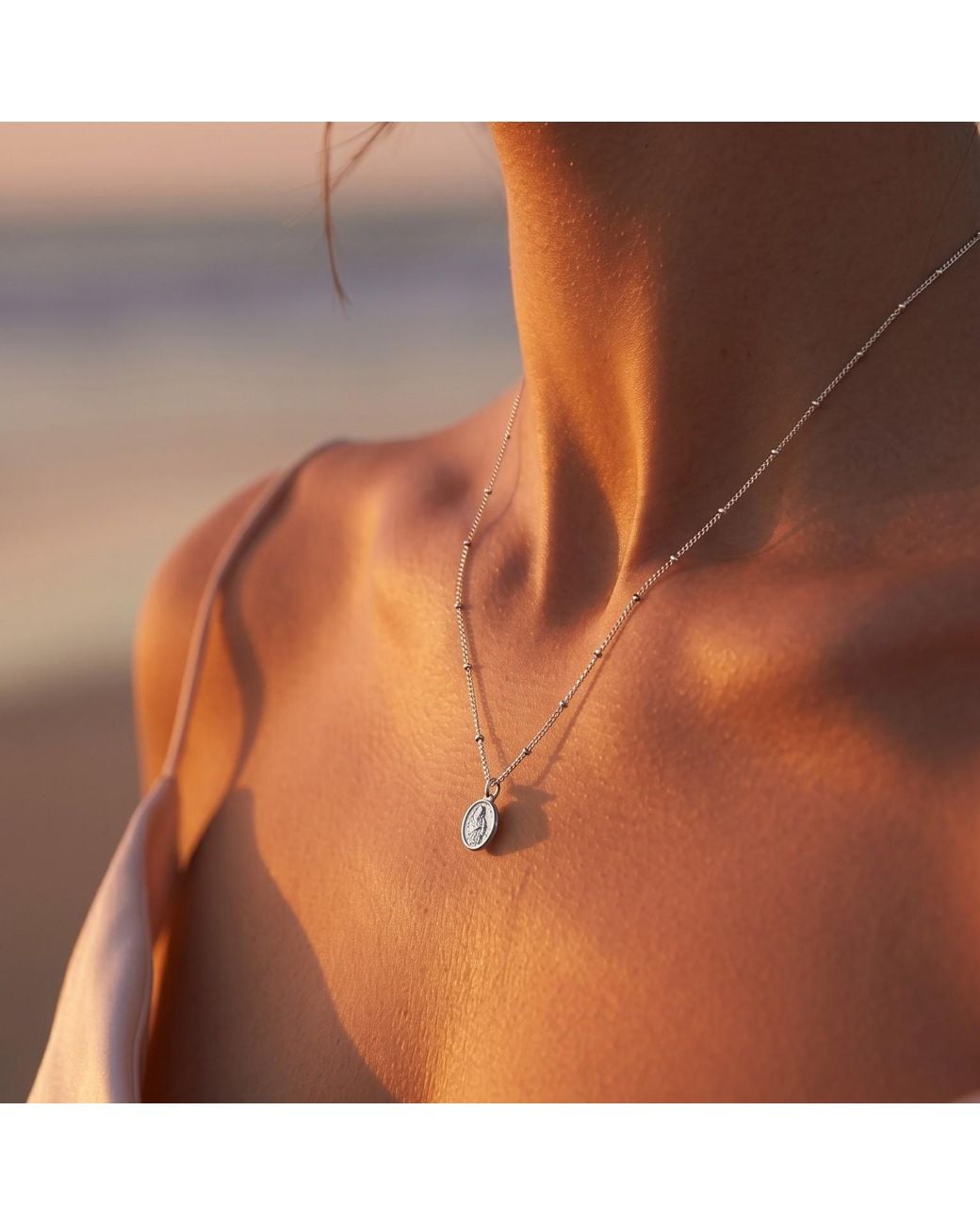 With Love Darling Metallic Abundantia Oval Necklace