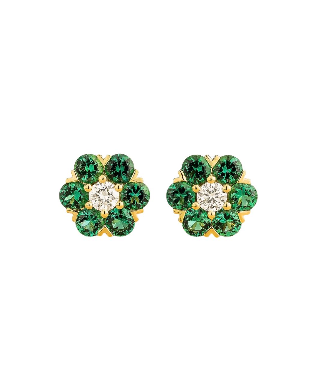 Juvetti Green Cinq Earrings Diamond & Emerald