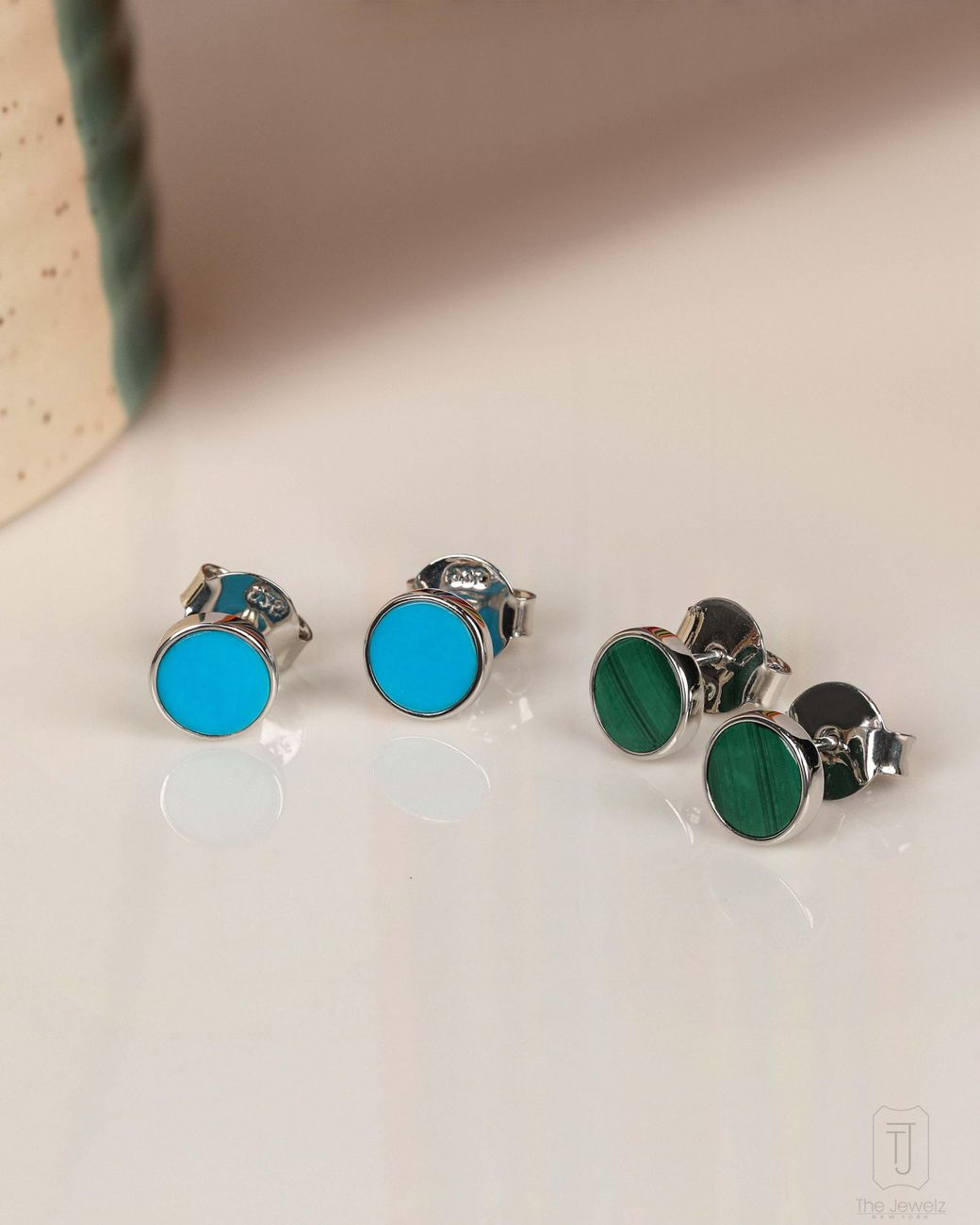 The Jewelz Blue Sterling Studs for men