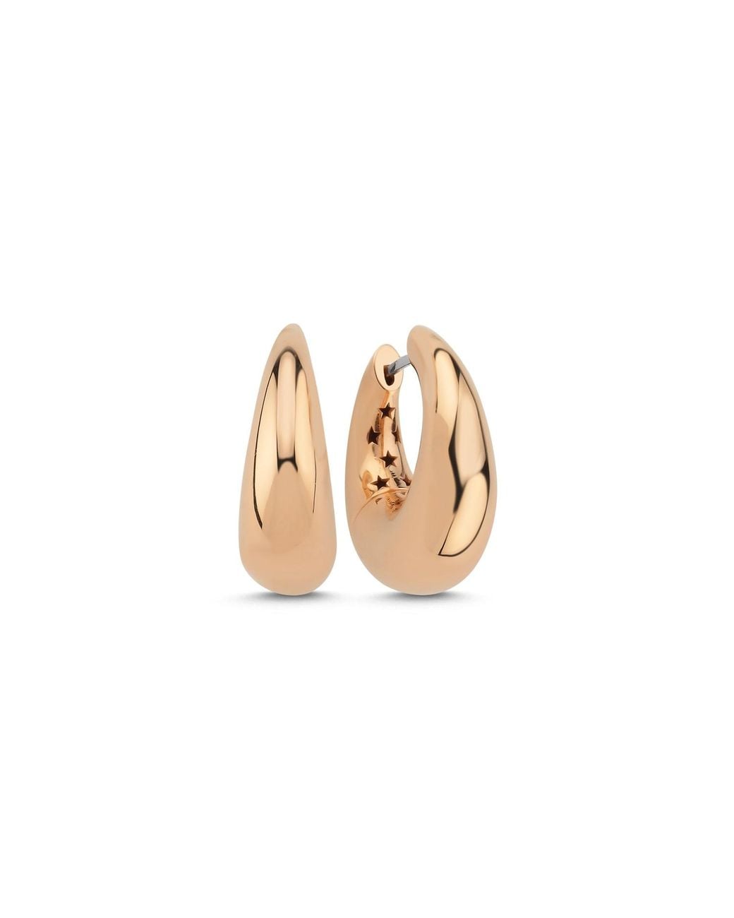 Ecce | Artisan Diamonds Metallic 14K Solid Handmade Signature Bomb Hoop Earring