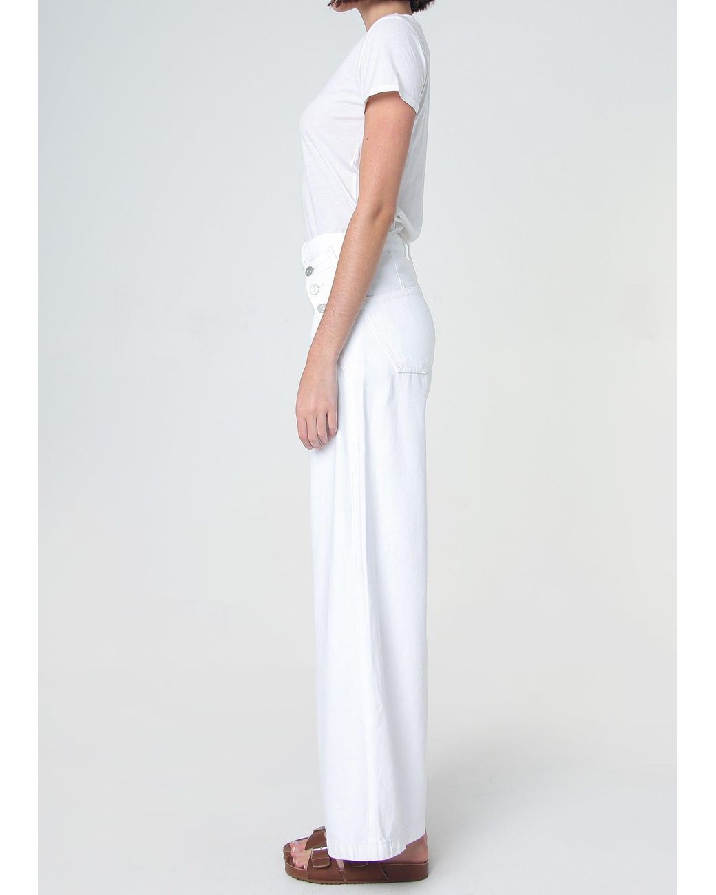 NOEND White Dina High Waisted Wide
