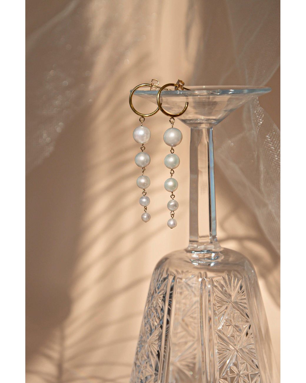 Katy Faye Metallic Catherine Pearl Earrings