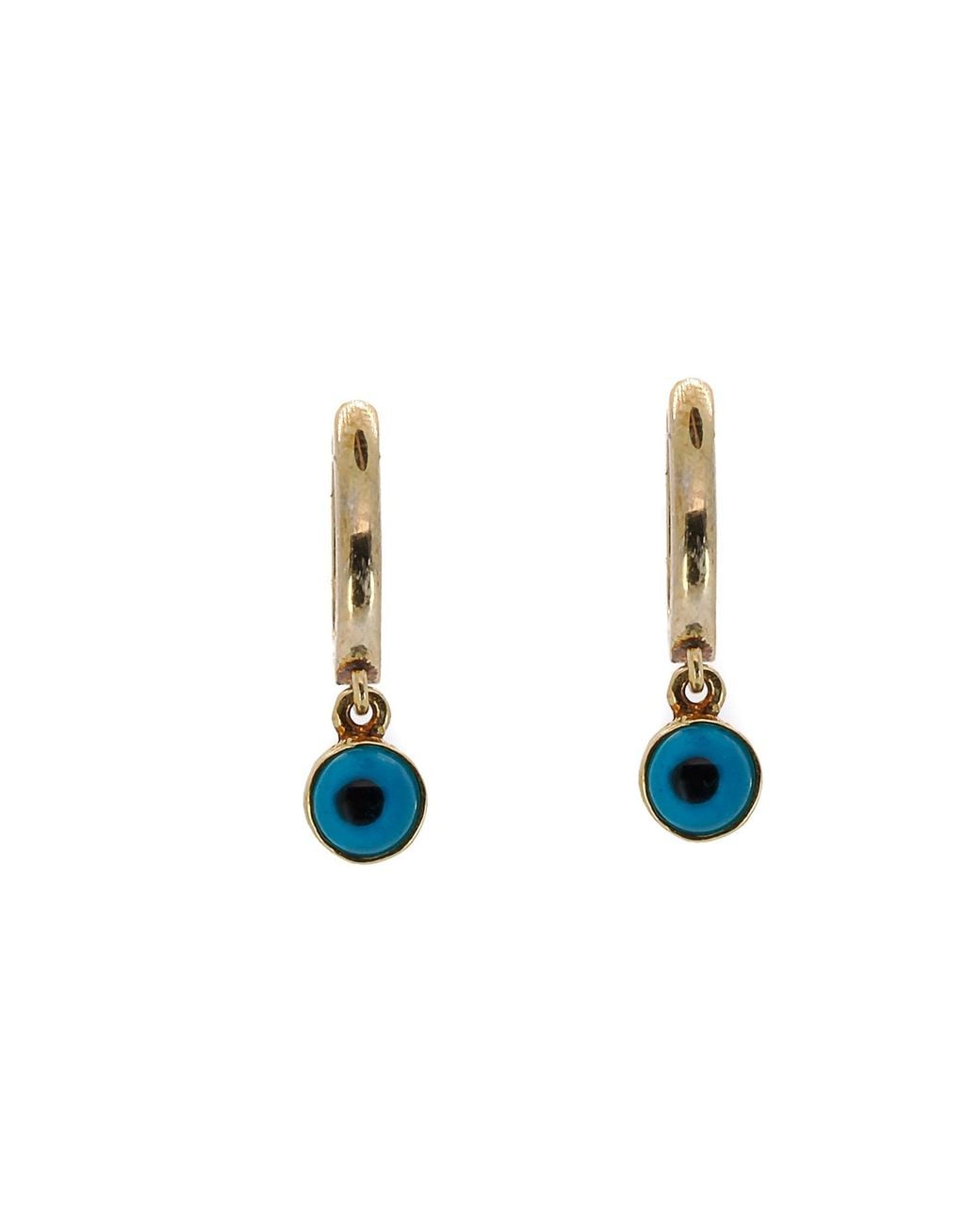 Ebru Jewelry Blue Huggie Hoop Earring